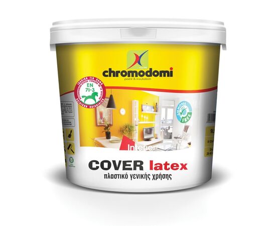 საღებავი წყალდისპერსიული Chromodomi Cover Latex 0.75 ლ თეთრი