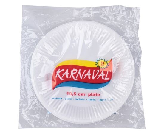 Plastic plate Karnaval 19.5 cm 50 pcs