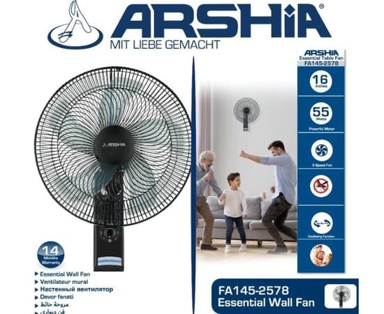 Wall fan ARSHIA FA145-2578 55W