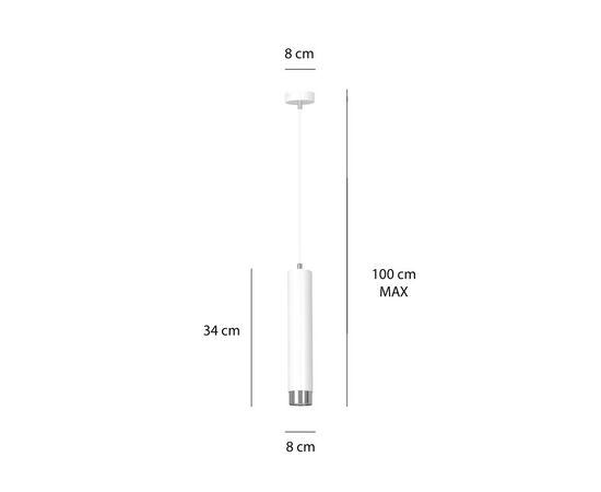 Подвес EMIBIG Kibo 1 GU10 1x MAX 30W белый хром