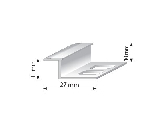 Aluminum profile SALAG A05052 "Z" 10mm/2m gold