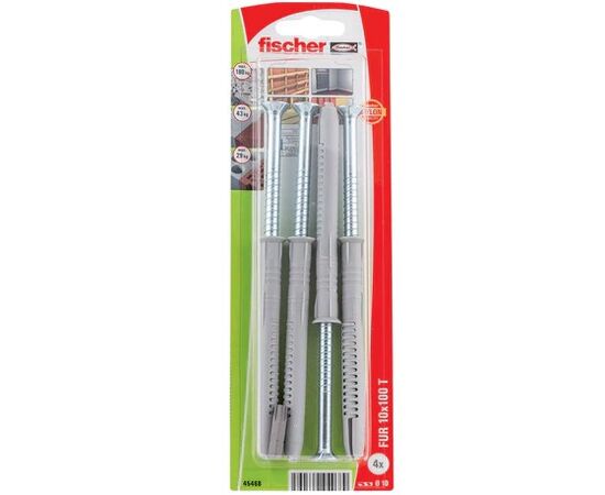 Рамный дюбель Fischer FUR T B 10x100 4 шт.