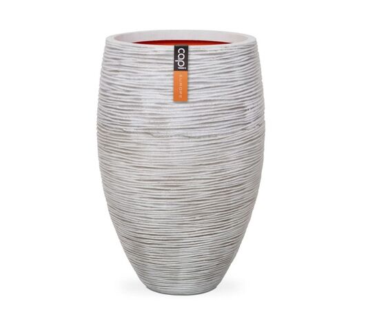 ქოთანი ყვავილის Capi Europe Vase elegant deluxe Rib NL 38x58სმ სპილოსძვლისფერი