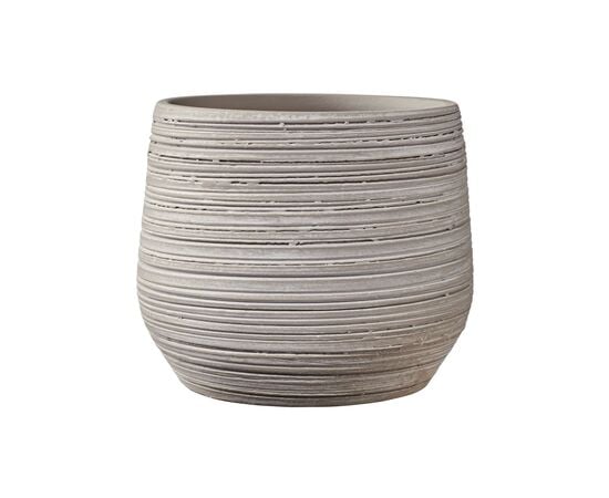 Керамический горшок Ravenna pot round l. grey anthracite brown 3 assorted PDQ 13x14см