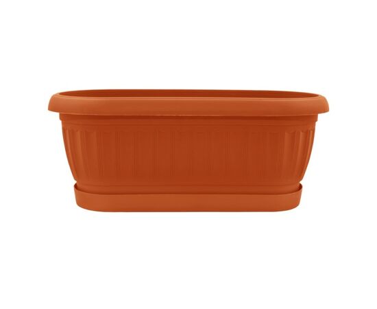 Plastic flower pot with a stand for cactus ALEANA Terra 31,5x12,5 terracotta