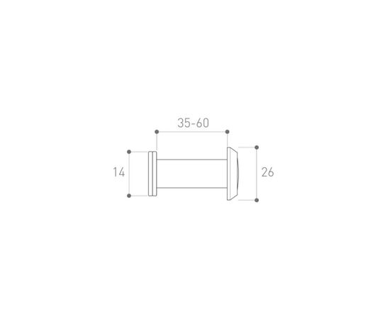 კარის საჭვრეტელი Metal-Bud W14C 14მმ