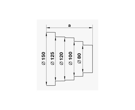 Соединитель воздуховодов 310 Domovent 80x100x120x25x150 mm