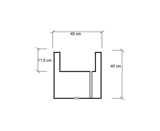 Square luminous pot AHD Atlantis 40x40 cm