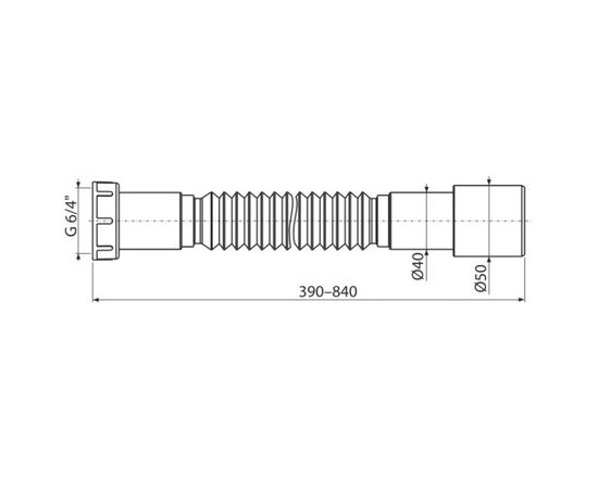 Flexi pipe Alcadrain A770 6/4"x40/50