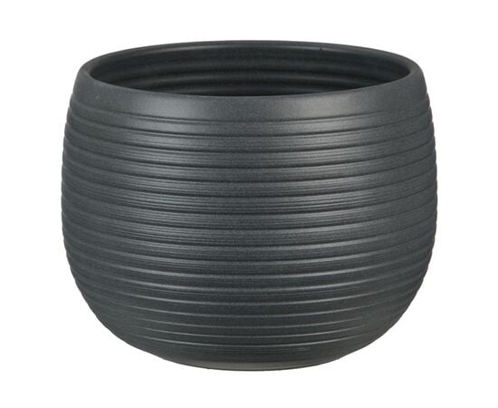 Ceramic flower pot Scheurich 744/24 COVER-POT GRAPHITE STONE