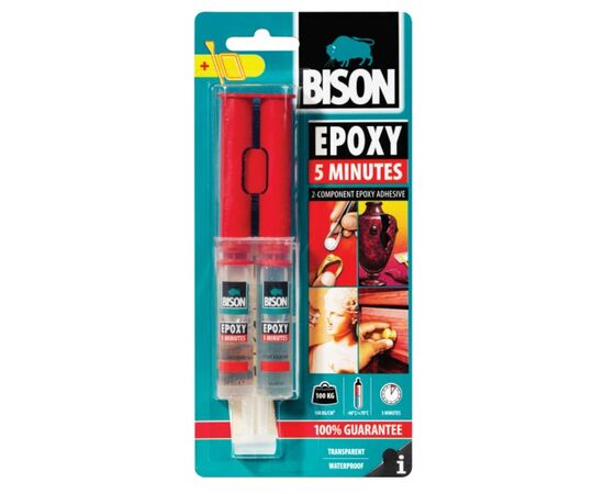 ეპოქსიდის წებო Bison Epoxy 5 Minutes 24 მლ