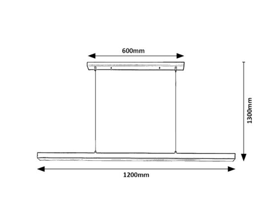 Hanger Rabalux TARIQ LED 30W 4000K L1200 h1300 aluminum black 72128