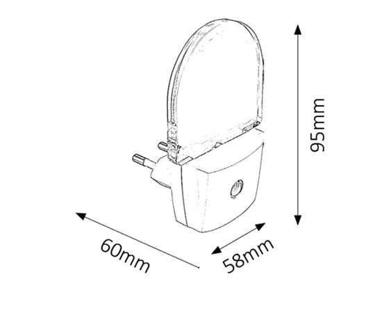 Nightlight Rabalux Paris Lux 4658 LED 0.5W