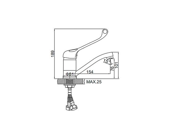 ხელსაბანის შემრევი LEDEME RL4579-2 Medic