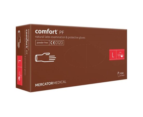 Latex gloves without powder comfort Mercator L