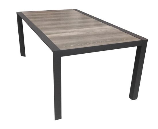 Dining table Gardenline Monarch Tile Slat Top Gunmetal 180x100x75 cm