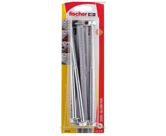 დიუბელი თვითმჭრელით Fischer SXRL 10x160 FUS T 4 ც 536188