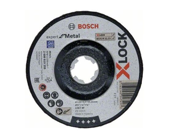 დისკი საჭრელი Bosch X-LOCK Expert for Metal 125x6x22.23 mm