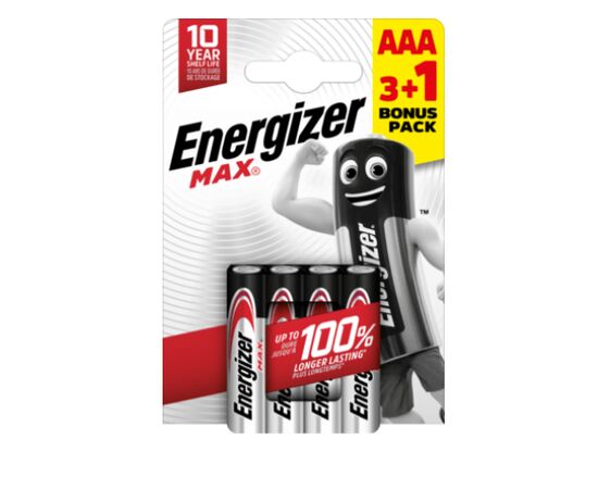 Батарейка Energizer AAA CHP4 3+1 Max Alk