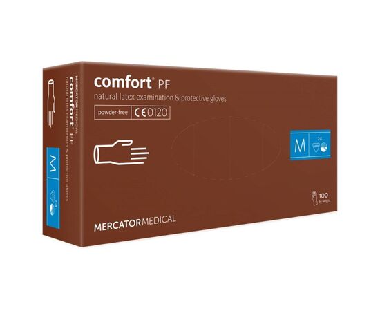 Latex gloves without powder Mercator comfort M