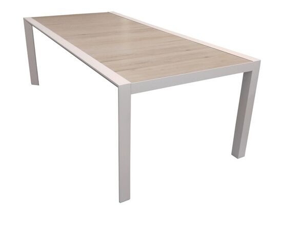 Dining table Gardenline Monarch Tile Slat Top White 220x100x75 cm