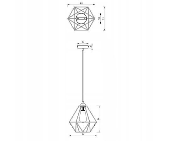 Chandelier LUMINEX BASKET CHROM E27 60W 0660