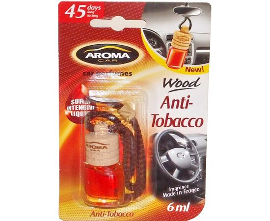 არომატიზატორი Aroma Car WOOD Anti Tobacco 6 მლ