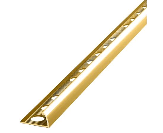 Profile outer corner aluminum for tiles 10 mm/2.7 m light gold