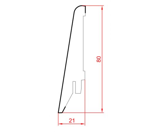 Плинтус Super Profil ПП1682 Blanco 2800x21x80