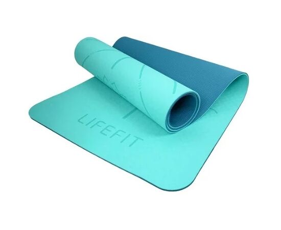 Коврик для йоги LifeFit Relax Duo 183x58x0.6 см бирюзовый