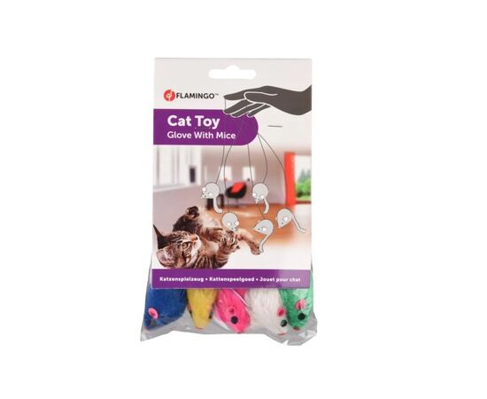 Toy cat Flamingo GLOVE WITH MICE EDWARD