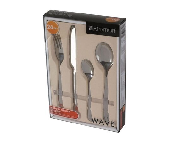 Cutlery set Ambition Wave 24 pcs