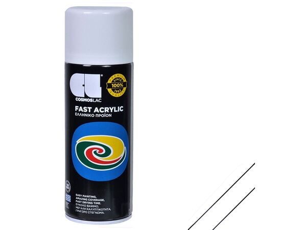 საღებავი-სპრეი SPRAY FAST ACRYLIC WHITE R9010 400ml 0140300