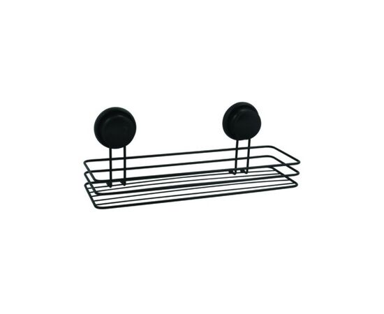 Corner bathroom shelf with suction cups MSV Mega Black