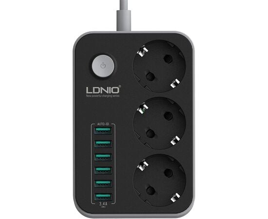 Удлинитель LDNIO SE3631 3 2м 6 USB-А