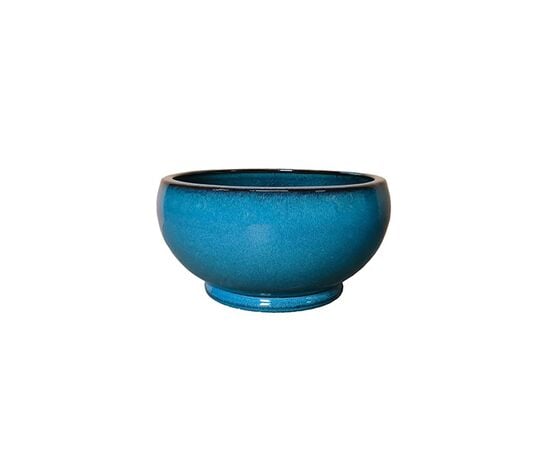 Керамический горшок Mega Collections Noble Bowl Low Antic Blue D53H25 56 л