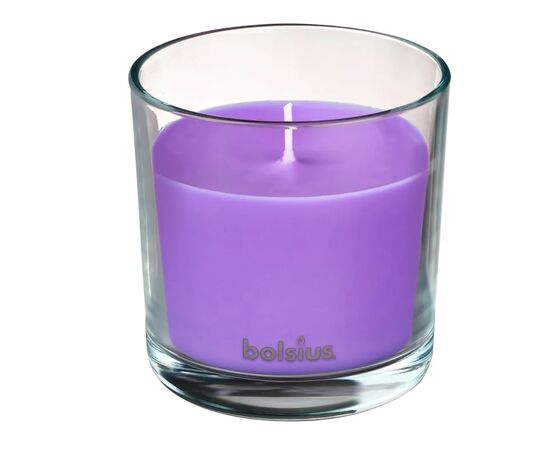 Candle in glass with aroma french lavender Bolsius 95/95