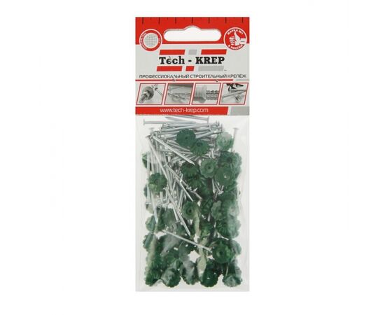 Nail with decorative cap Tech-Krep 80 pcs green