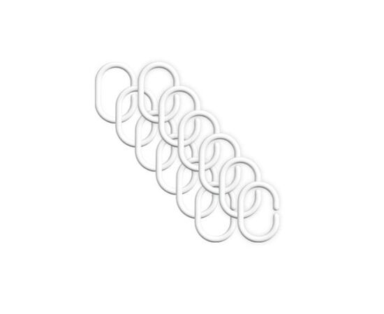 Кольца для шторки SHOWER RINGS WHITE (12 PCS) WHITE