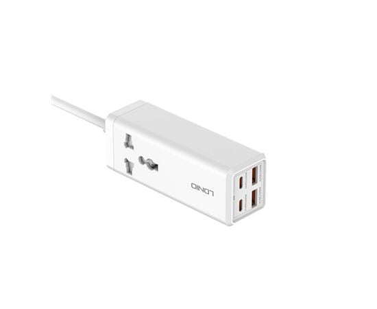 Удлинитель адаптер LDNIO SC1418 1 2м 2 USB-A C