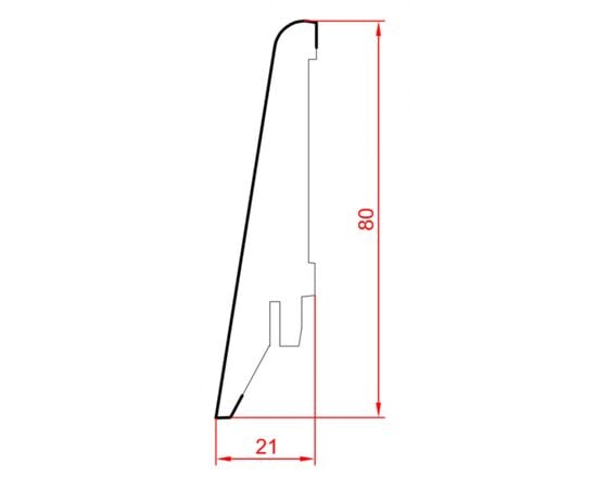 Plinth Super Profil ПП1682 Aluminium 2800x21x81