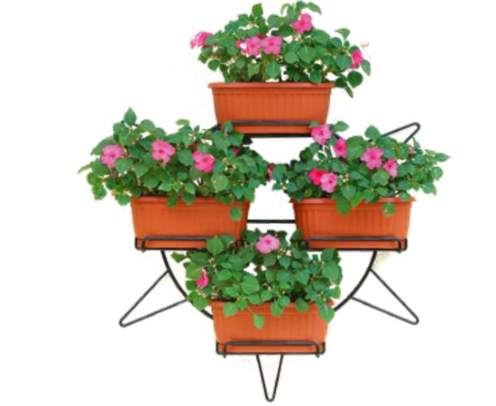 Подвеска для цветов Metallurgica Buzzi Sole for Wall with 4 self-watering box Ø 65 x13 см