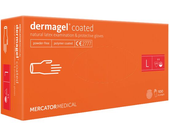 Перчатки латекс dermagel coated - L