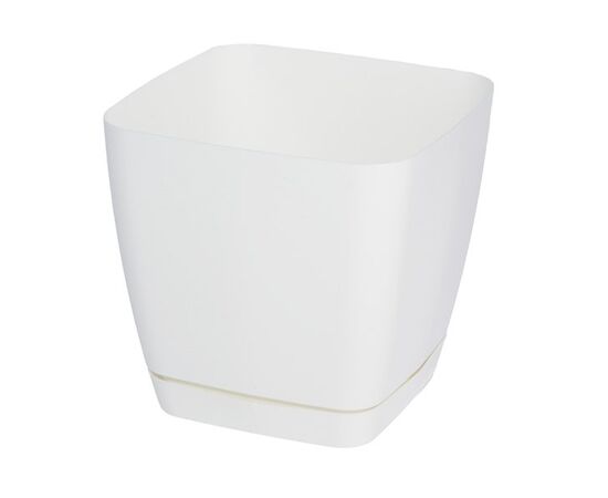 Plastic flower pot FORM PLASTIC Toscana square 0730-011 Ø11 white