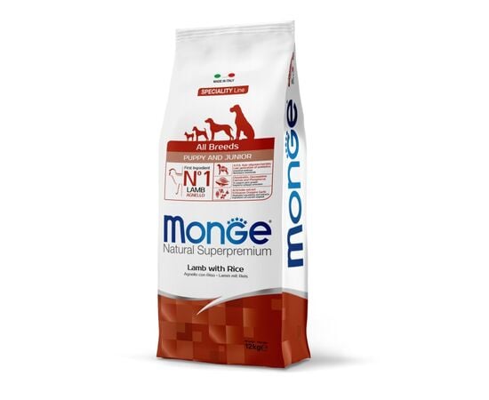 Dry dog food for puppies lamb and rice Monge 12 kg