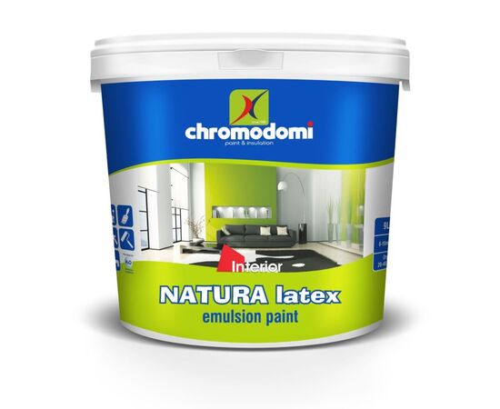 საღებავი წყალდისპერსიული Chromodomi Natura Latex 0.75 ლ თეთრი