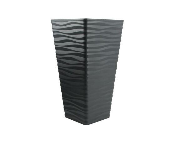 Plastic flower pot FORM PLASTIC Sahara Dunes Slim square 3950-014 Ø30 anthracite