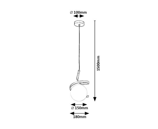 Hanger Rabalux Sarabi 1 E27 Ø150 IP20 72126 h1500 gold white