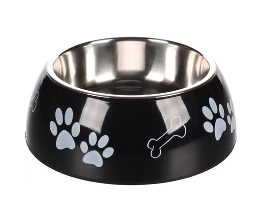 Миска Flamingo DIVAR PAW PRINT BLACK L 22см 900мл