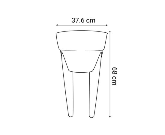 Plastic pot EDA JARDINIERE HAUTE OSAKA 48L